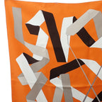 Hermes Carre 90 en Duo Par Ribbon Scarf Silk Orange — view 4