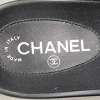 Chanel Camellia Mesh Sandals 39 Black — view 9