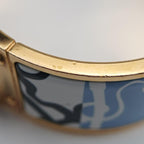 Hermes Charnier Blue Gold Bracelet — view 9