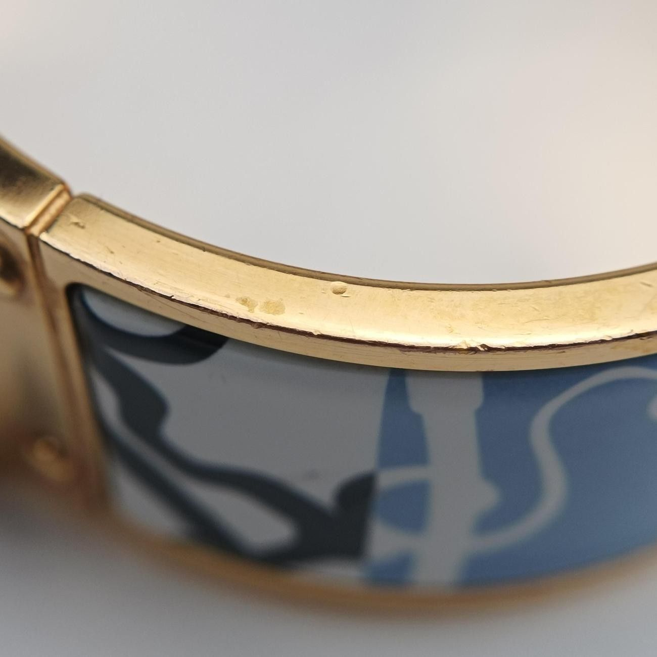 Hermes Charnier Blue Gold Bracelet — view 9