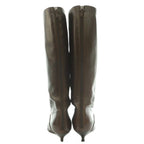 Bottega Veneta Intrecciato Long Boots Pointed Toe Low Heels Leather One Color — view 3