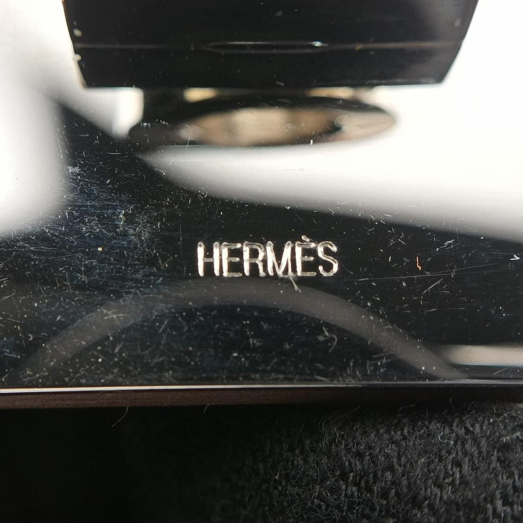 Hermes Kelly Style Lock Orange Silver Leather N?p 48 — view 6