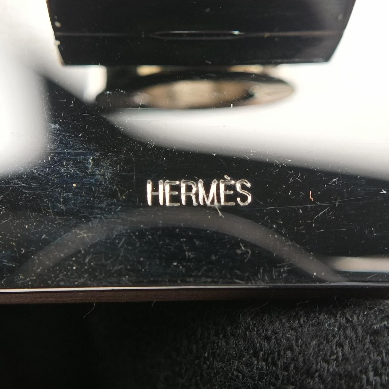 Hermes Kelly Style Lock Orange Silver Leather N?p 48 — view 6