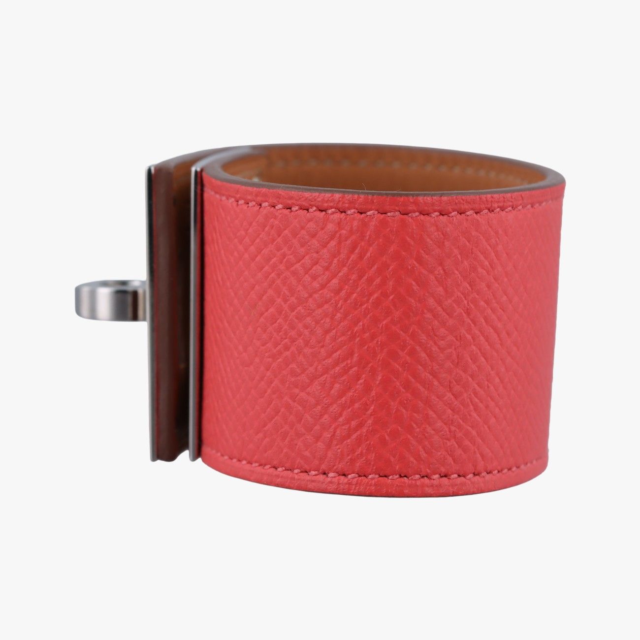 Hermes Kelly Style Lock Orange Silver Leather N?p 48 — view 3