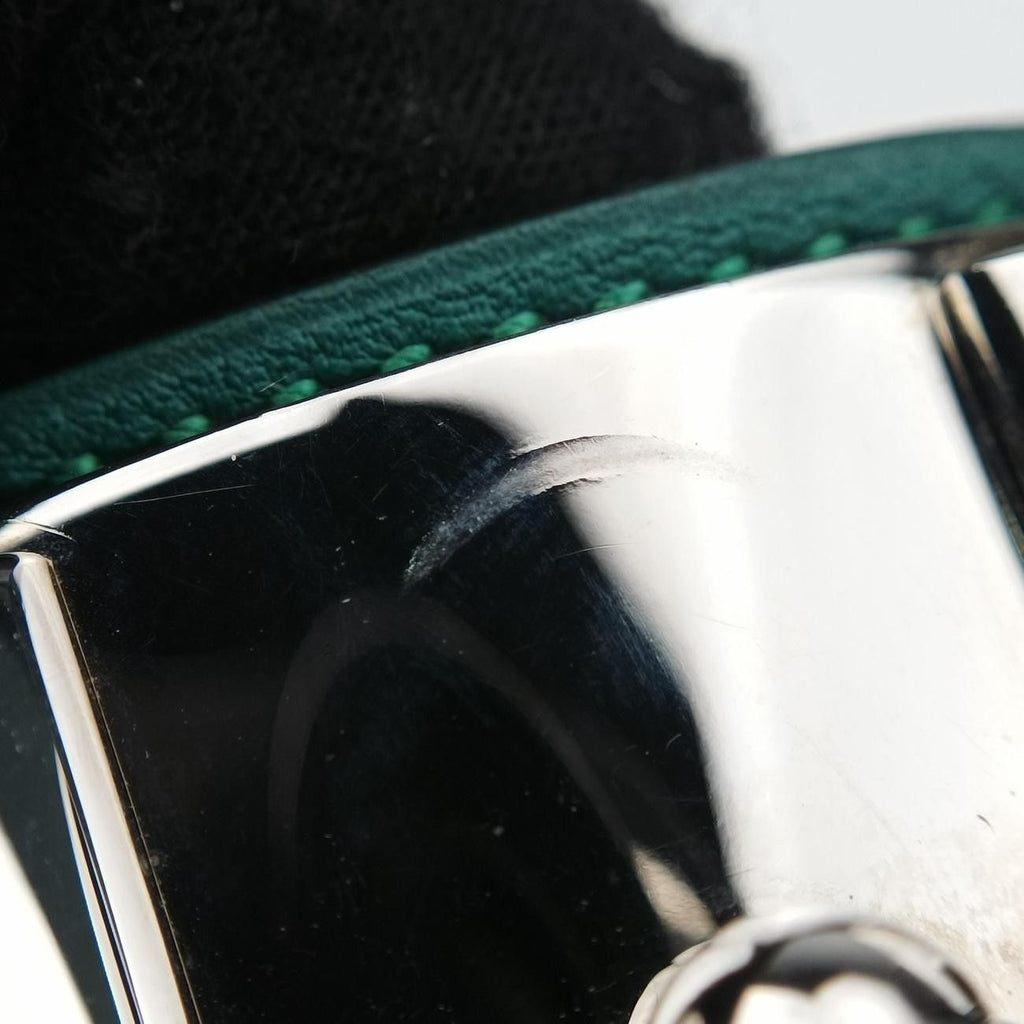 Hermes Collier de Chien Green Silver Leather S R?q Bracelet — view 8