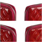 Chanel CC Logo Quilted Fragment Case Round Zip Coin Card Mini Wallet Pink — view 6