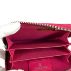 Chanel CC Logo Quilted Fragment Case Round Zip Coin Card Mini Wallet Pink — view 9