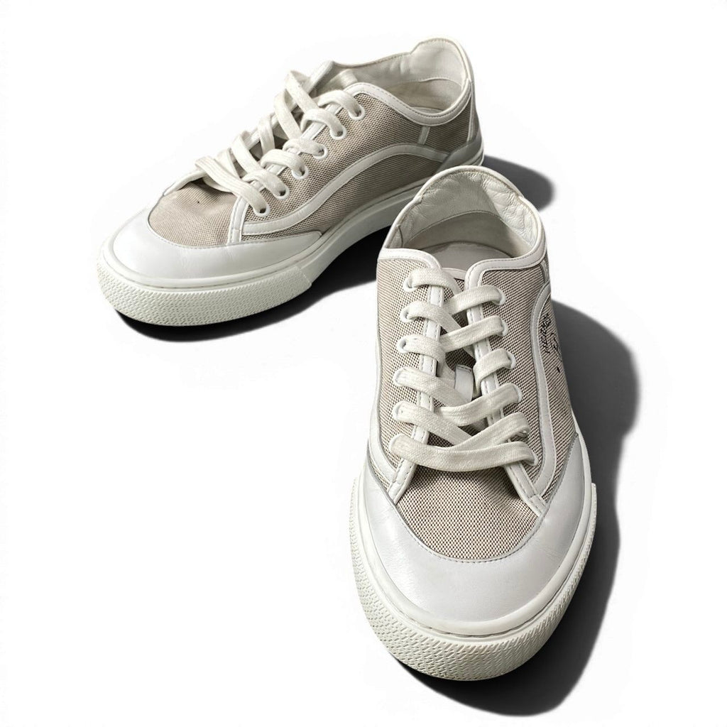 Hermes Get Side Logo Sneakers Get Low 38.5 White Shoes — view 3