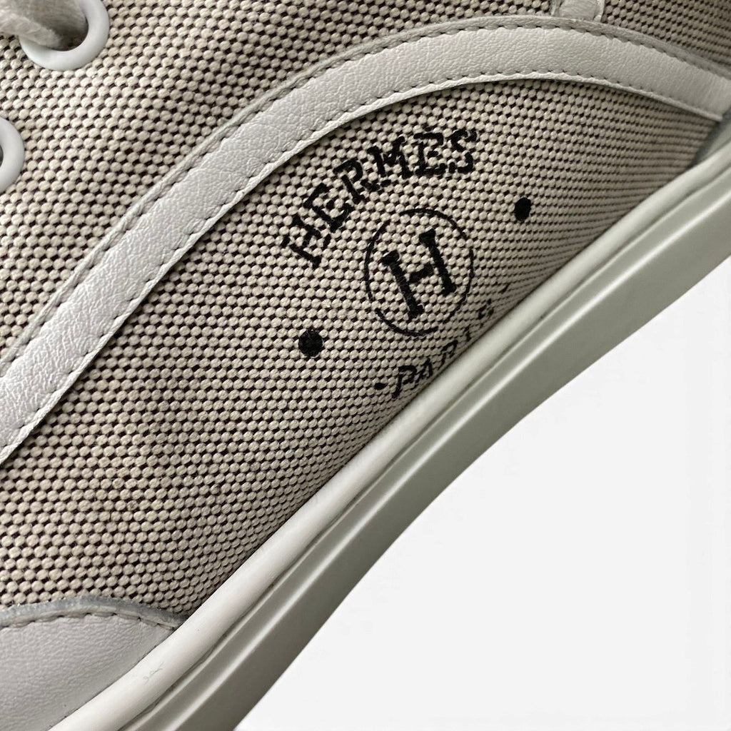 Hermes Get Side Logo Sneakers Get Low 38.5 White Shoes — view 7