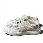Hermes Get Side Logo Sneakers Get Low 38.5 White Shoes — view 4