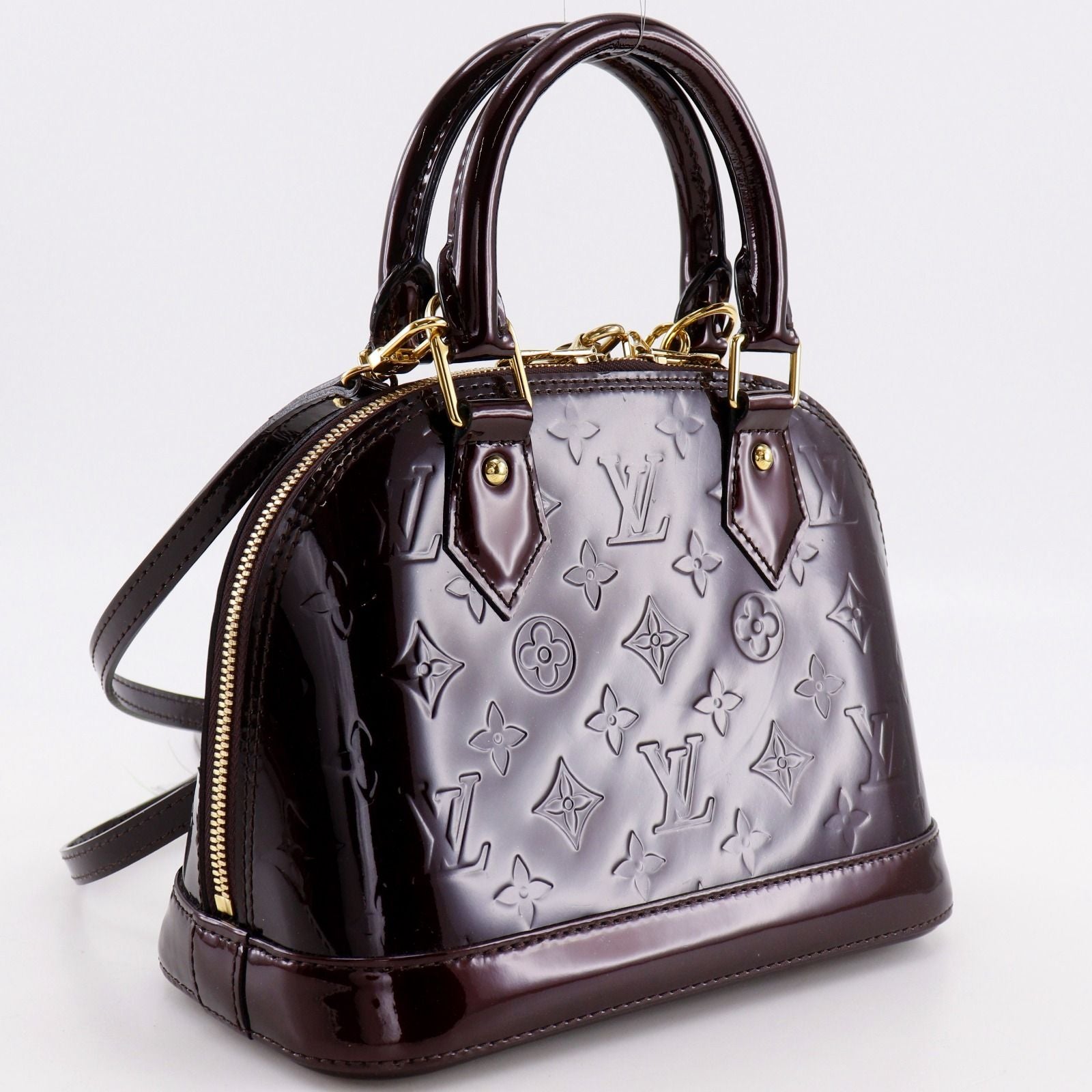 Louis Vuitton Alma BB 2-Way Shoulder Monogram Vernis Allamant Handbag — view 3