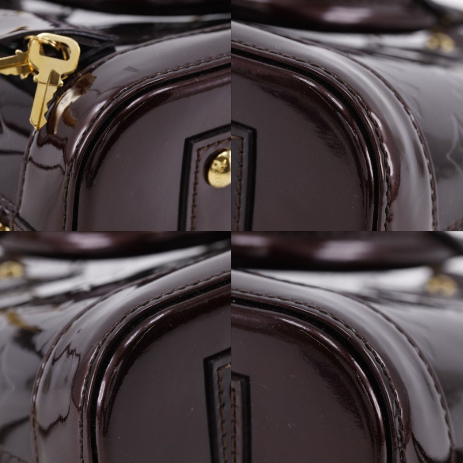 Louis Vuitton Alma BB 2-Way Shoulder Monogram Vernis Allamant Handbag — view 4