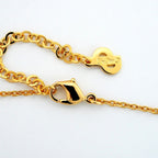 Dior Necklace Logo Gold Plated Rhinestone — view 4