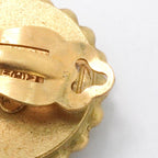 Chanel Earrings Vintage CC Logo Gold Plated Black Cles — view 8