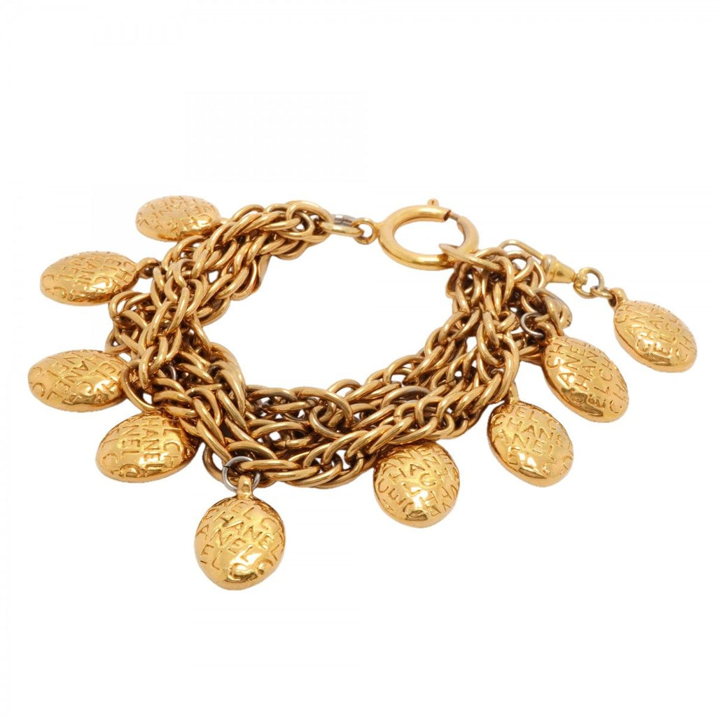 Chanel Bracelet Vintage Logo Gold Plated