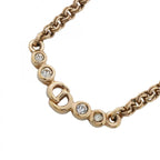 Dior Necklace CD Logo Gold Plated Rhinestone