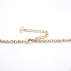 Dior Necklace CD Logo Gold Plated Rhinestone — view 4