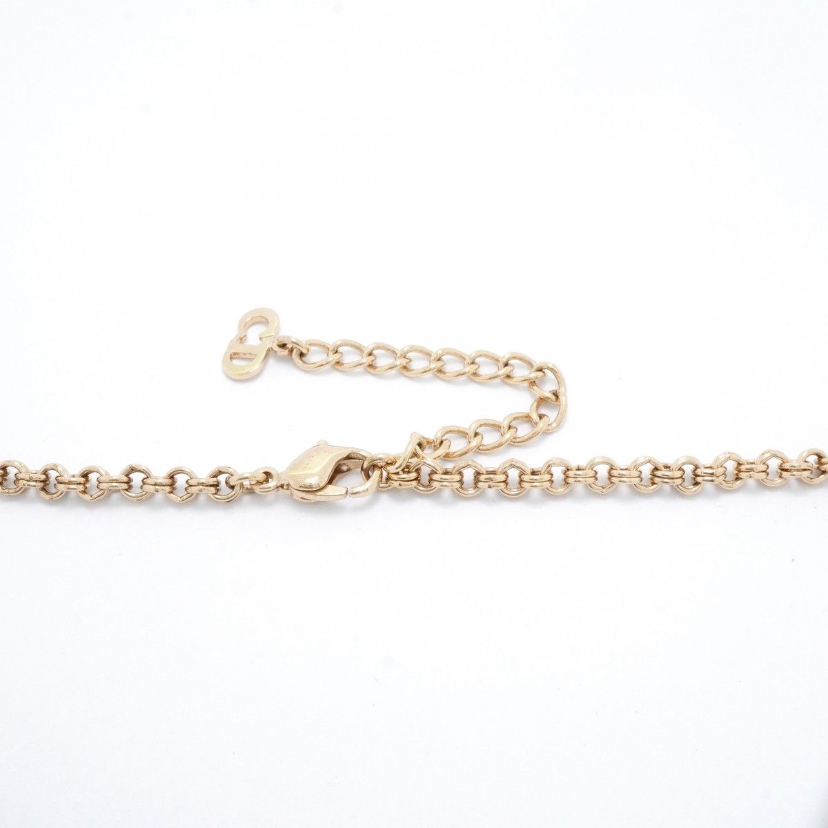 Dior Necklace CD Logo Gold Plated Rhinestone — view 4
