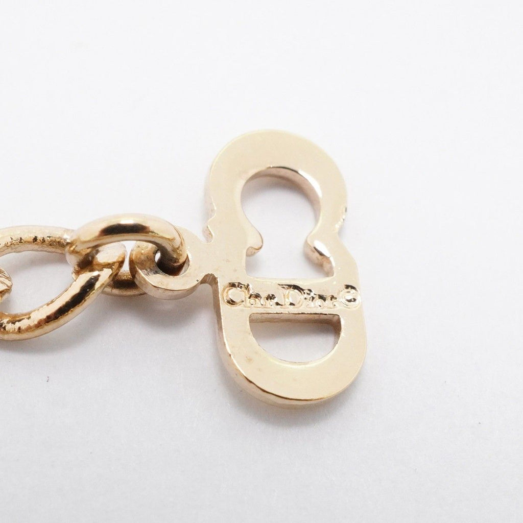 Dior Necklace CD Logo Gold Plated Rhinestone — view 5