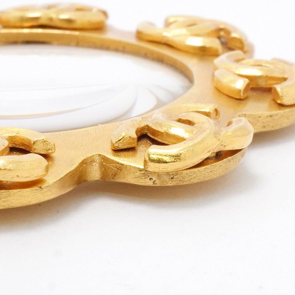 Chanel Necklace Vintage CC Logo Loupe Gold Plated — view 7