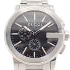 Gucci 101.2 Chronograph Quartz Watch Black Dial Leather Strap Pawn