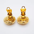 Chanel Earrings Vintage CC Logo Round — view 7