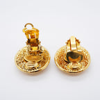 Chanel Earrings Vintage CC Logo Round — view 3