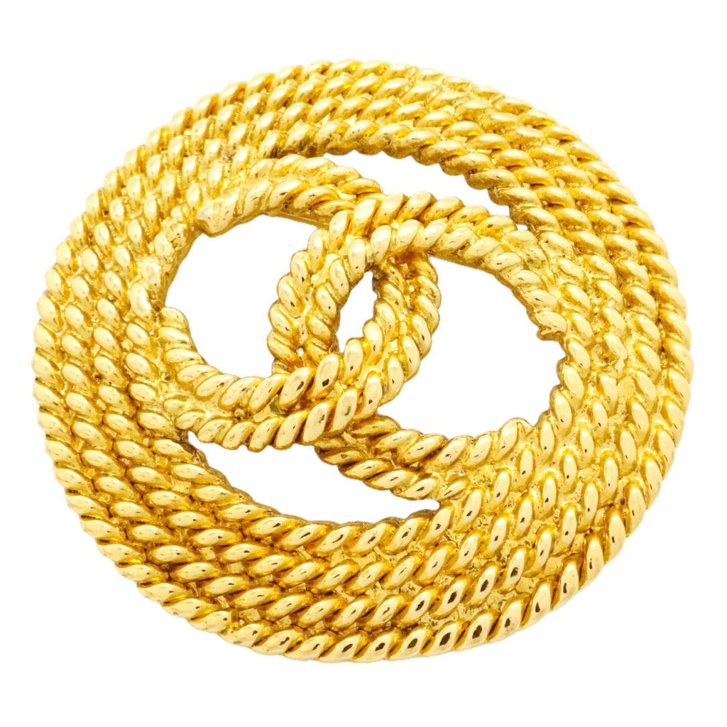 Chanel Brooch Vintage CC Logo Round