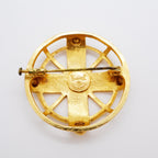 Chanel Brooch Vintage Logo Round — view 5