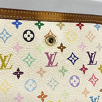 Louis Vuitton Wallet Monogram Multicolor Porte-Monnaie Vier Viennois Blanc — view 8