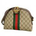 Gucci Shoulder Bag Ophidia Brown Gold