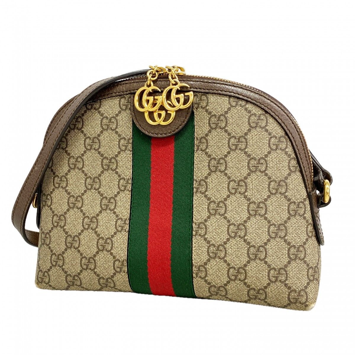 Gucci Shoulder Bag Ophidia Brown Gold