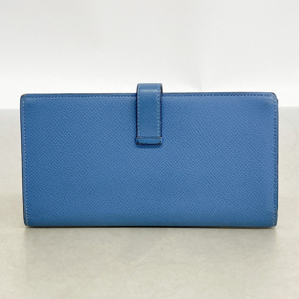 Hermes Wallet Bearn Souffle Veau Epsom Azur Silver — view 8