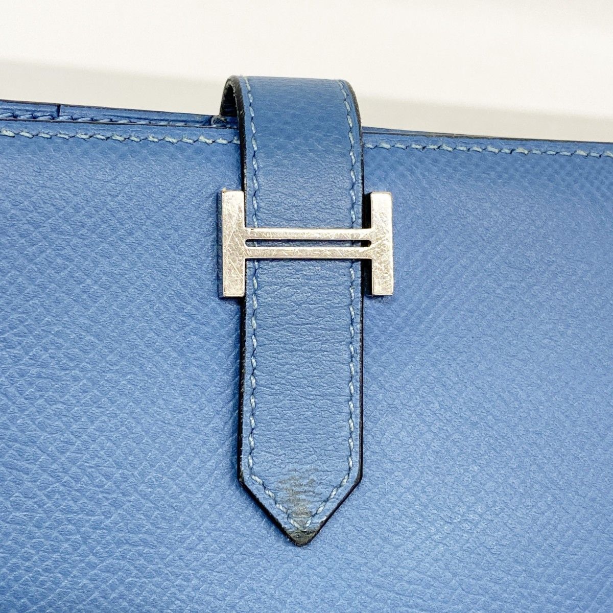 Hermes Wallet Bearn Souffle Veau Epsom Azur Silver — view 7