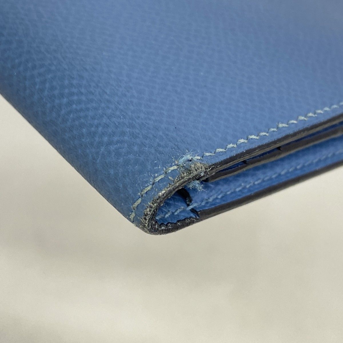 Hermes Wallet Bearn Souffle Veau Epsom Azur Silver — view 5