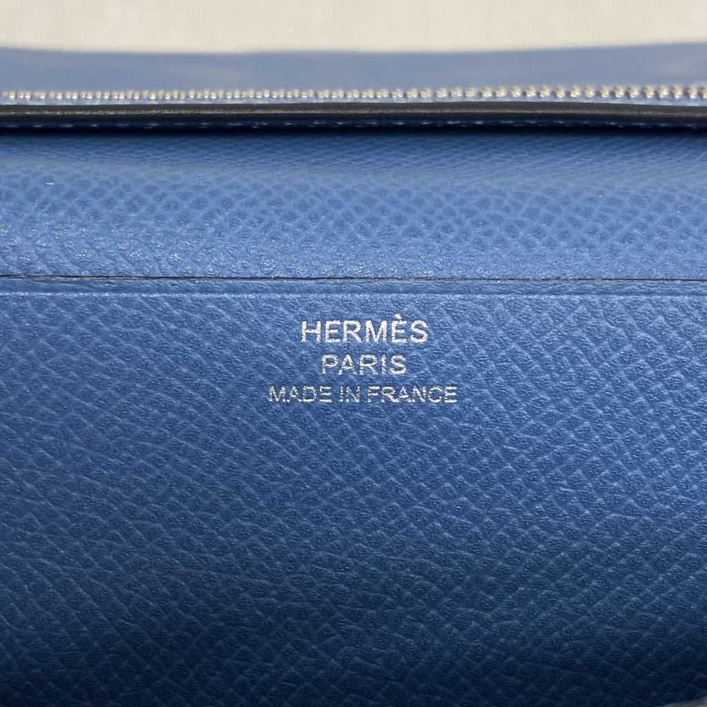 Hermes Wallet Bearn Souffle Veau Epsom Azur Silver — view 4