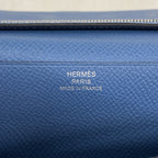 Hermes Wallet Bearn Souffle Veau Epsom Azur Silver — view 4