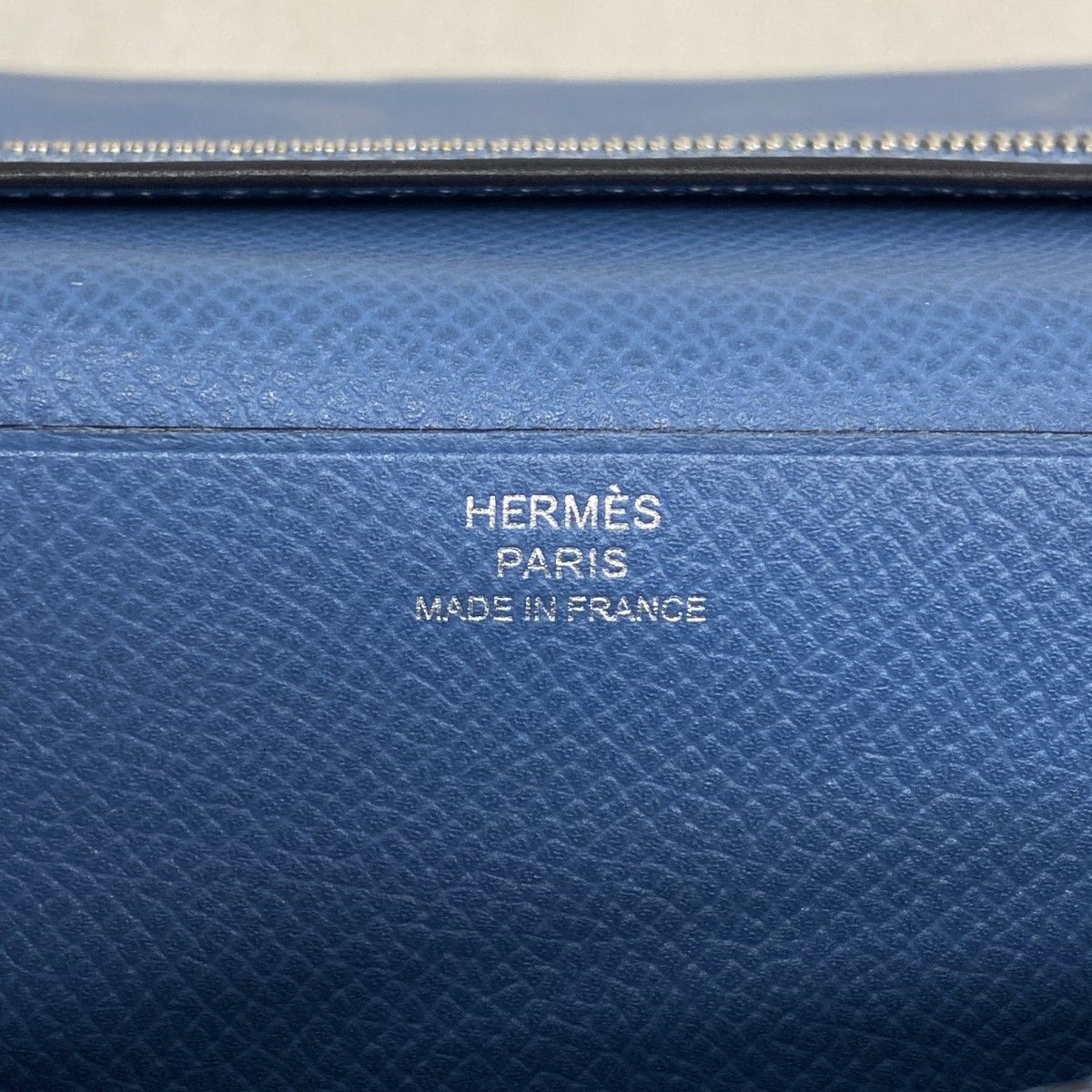 Hermes Wallet Bearn Souffle Veau Epsom Azur Silver — view 4