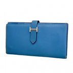 Hermes Wallet Bearn Souffle Veau Epsom Azur Silver