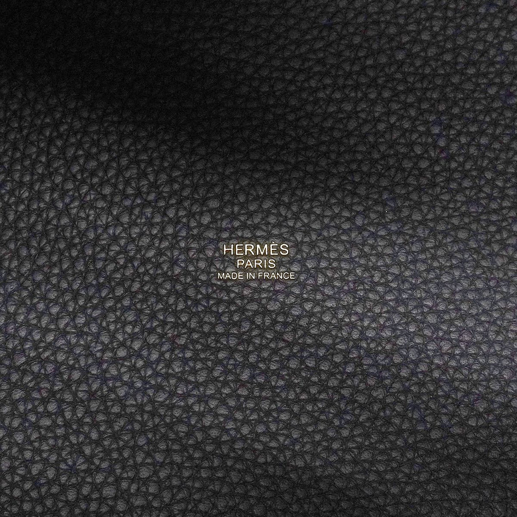 Hermes Handbag Picotin Lock MM Taurillon Clemence Canvas Gold — view 5