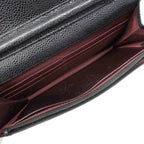Chanel Shoulder Wallet Quilted Caviar Leather Black Gold — view 4