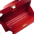 Chanel Shoulder Bag Stitch 2.55 Lambskin Red Champagne Gold — view 4