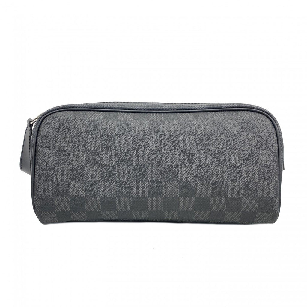 Louis Vuitton Pouch Damier Graphite Dopp Kit Black Gray