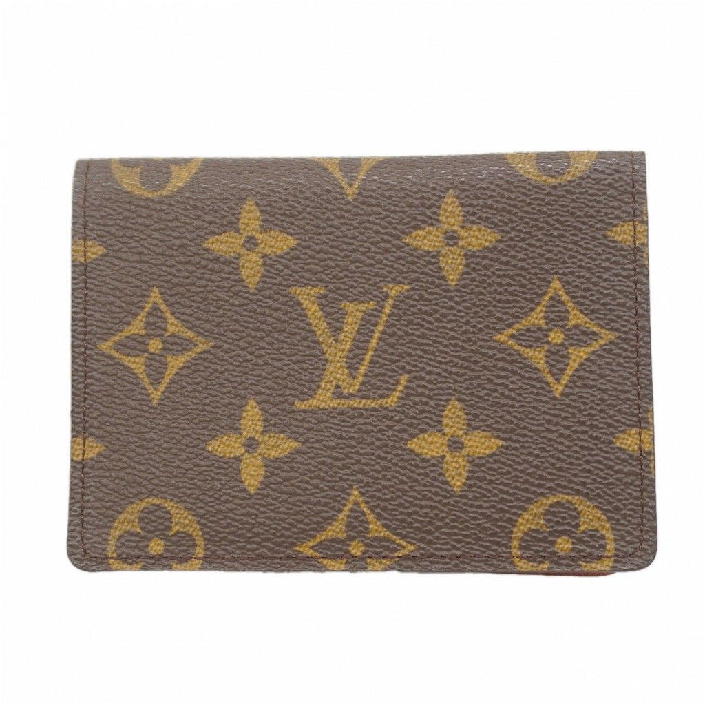 Louis Vuitton Card Case Monogram Porte 2 Cult Vertical Brown