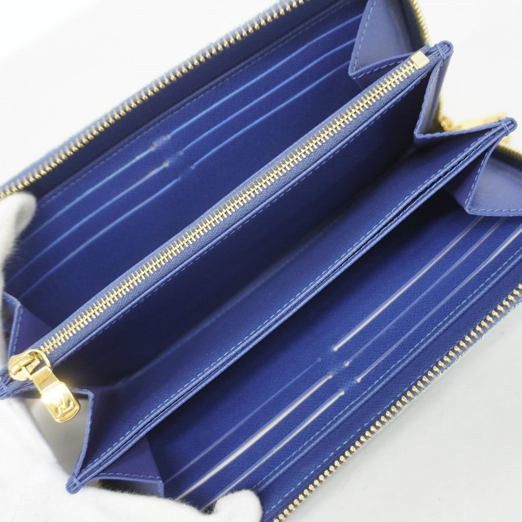 Louis Vuitton Wallet Monogram Denim LV Remix Zippy Blue — view 3