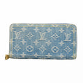 Louis Vuitton Wallet Monogram Denim LV Remix Zippy Blue