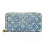 Louis Vuitton Wallet Monogram Denim LV Remix Zippy Blue