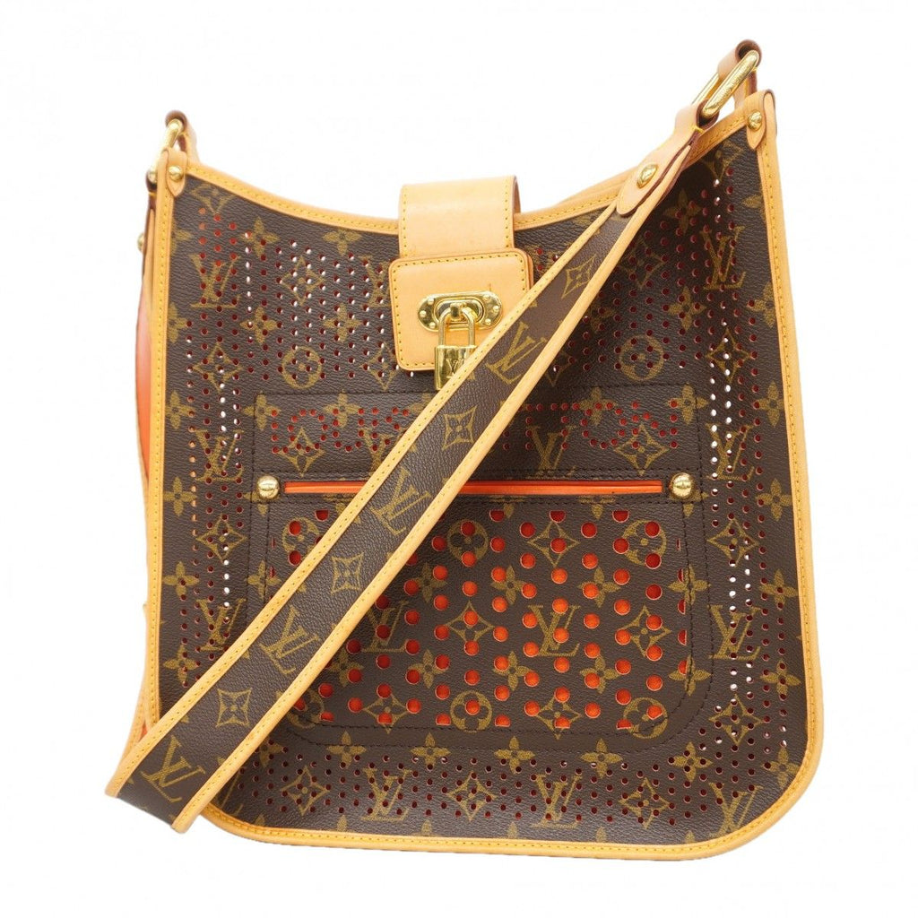 Louis Vuitton Shoulder Bag Monogram Perfo Musette Brown Orange