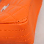 Chanel Shoulder Bag Quilted Lambskin Orange Silver — view 7