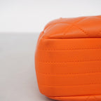 Chanel Shoulder Bag Quilted Lambskin Orange Silver — view 8
